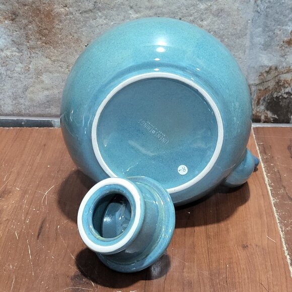 Linens and Things Zen Stoneware Teapot Green Bamboo Handle 6 Cups Capacity - Picture 8 of 16